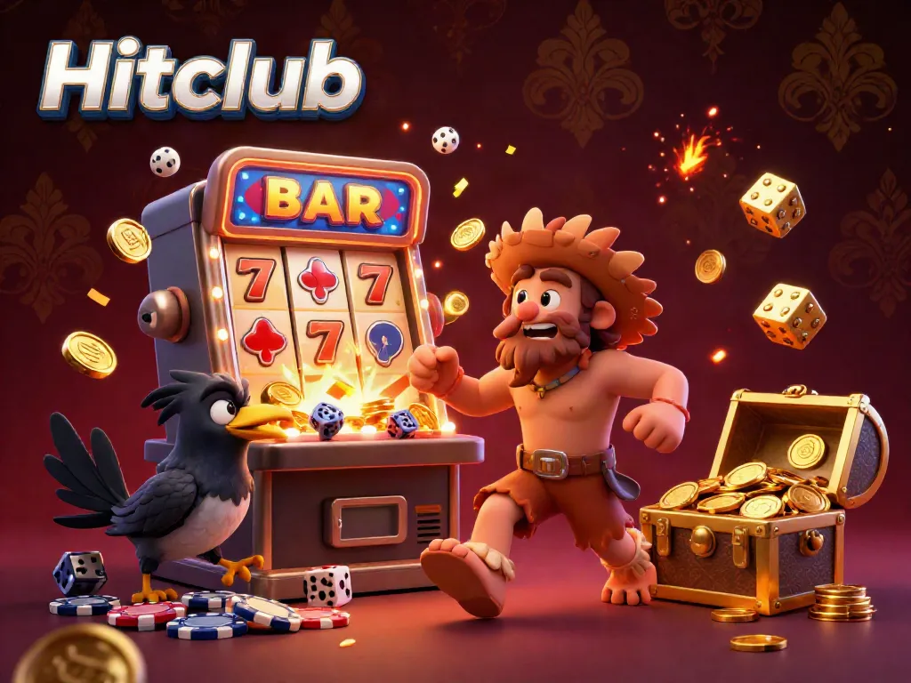 Experience thrilling gaming at Hitclub with our vibrant casino scene filled with excitement and riches.