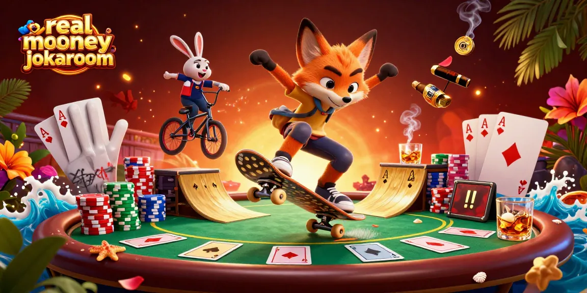 Experience the thrill of real money casinos jokaroom with vibrant 3D scenes featuring animated characters and casino elements.