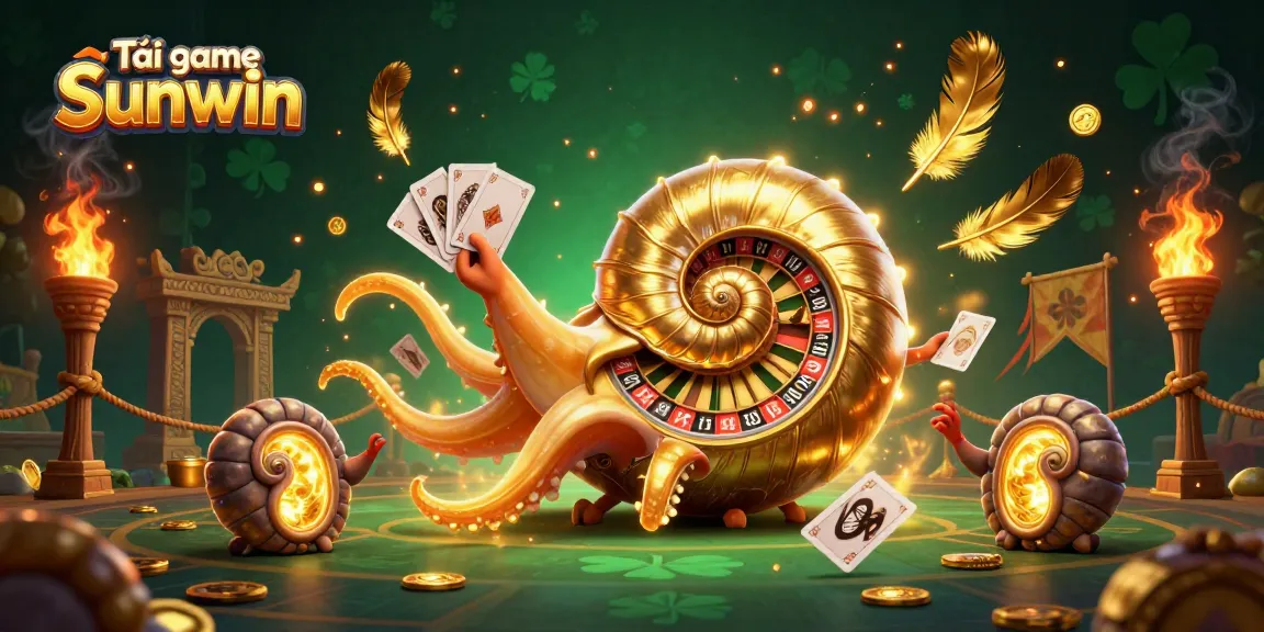 Experience the thrill of gambling and Tải game Sunwin with a dazzling 3D representation of a giant nautilus as a roulette wheel.